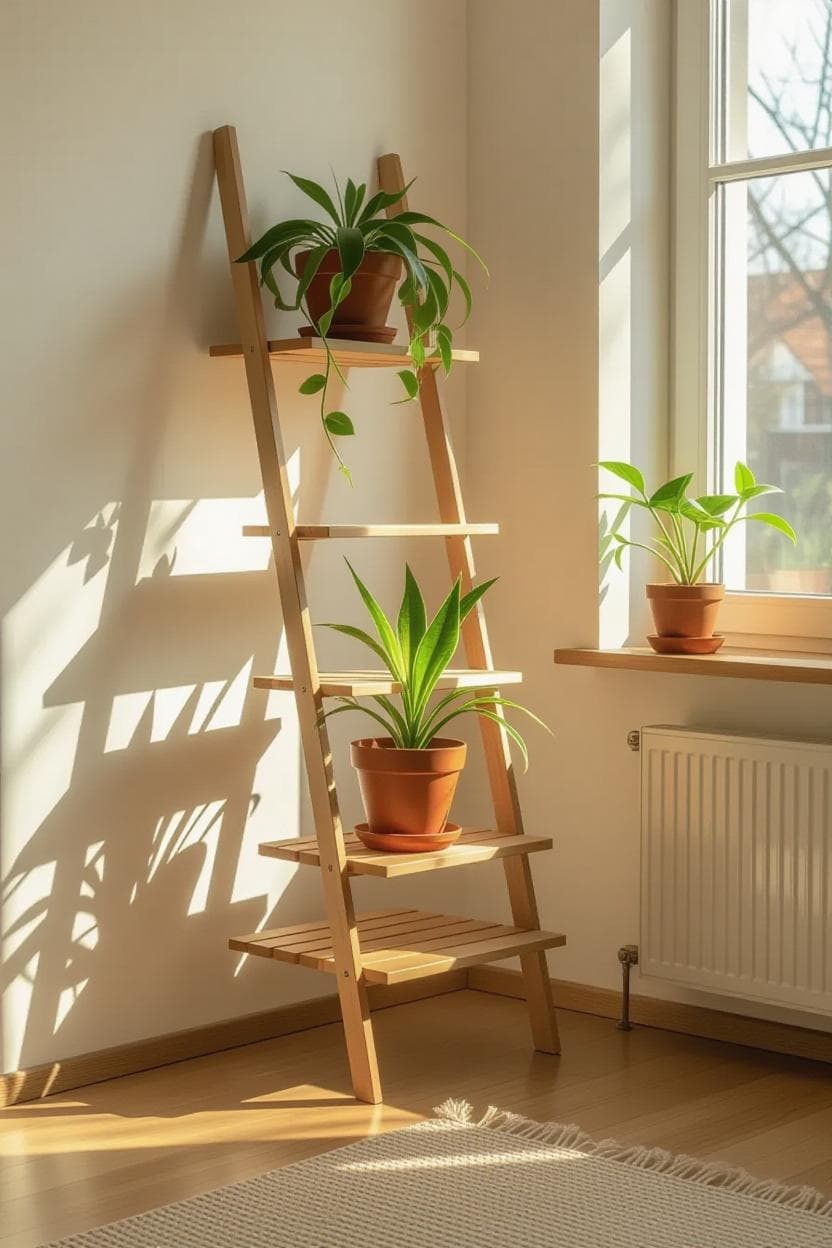 Corner Plant Shelves